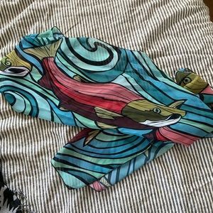 Salmon fish scarf